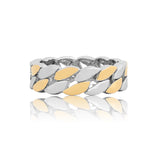 Elliptic Heritage Gold-Plated Men's Silver Band