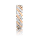 Chevron Mesh Men's Silver Band