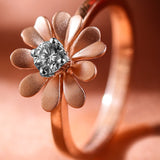 Gilded Flower of Eden Diamond Ring