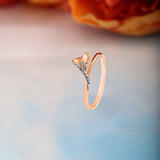 Whimsical Petal Diamond Ring