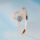 Floral Heart Diamond Ring*2
