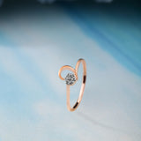 Floral Heart Diamond Ring*2
