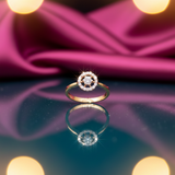 Astral Diamond Bloom Solitaire Ring