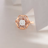 Dazzling Hexagon Diamond Ring