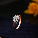 Lavish Layered Whorl Diamond Ring