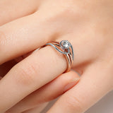 Lavish Layered Whorl Diamond Ring