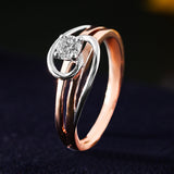 Lavish Layered Whorl Diamond Ring