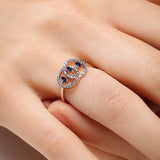 Azure Halo Sparkling Diamond Ring