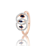 Azure Halo Sparkling Diamond Ring