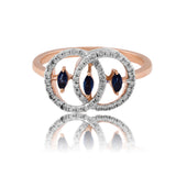 Azure Halo Sparkling Diamond Ring