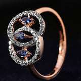 Azure Halo Sparkling Diamond Ring