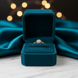 Diamond Pear Illusion Halo Ring
