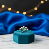 Diamond Triple-Blossom Sprig Ring