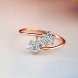 Floral Elegance Diamond Ring