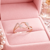 Geometric Petal Diamond Fusion Ring