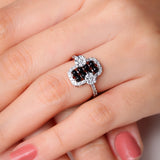 Intricate Nocturne Blossom Diamond Ring