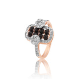 Intricate Nocturne Blossom Diamond Ring