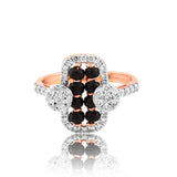 Intricate Nocturne Blossom Diamond Ring