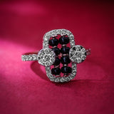 Intricate Nocturne Blossom Diamond Ring