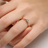 Subtle Graceful Elevated Diamond Ring