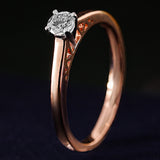 Subtle Graceful Elevated Diamond Ring