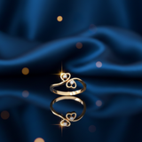 Diamond Twin Heart Bypass Ring