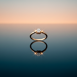 Diamond Petite Petal Solitaire