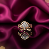 Diamond Shield Lattice Ring