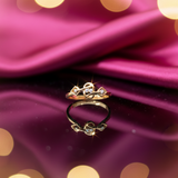 Diamond Lyric Geometric Ring
