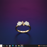 Diamond Bypass Solitaire Ring