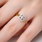 Diamond Web Weave Ring