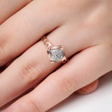 Graceful Tilted Square Diamond Ring