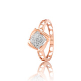 Graceful Tilted Square Diamond Ring