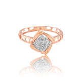 Graceful Tilted Square Diamond Ring