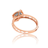 Graceful Tilted Square Diamond Ring