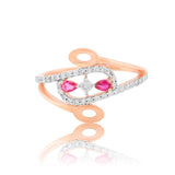 Crimson Curves Diamond Ring