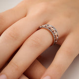 Radiant Rose Wreath Diamond Ring