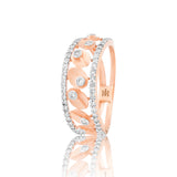 Radiant Rose Wreath Diamond Ring