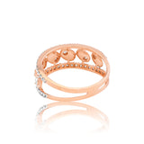 Radiant Rose Wreath Diamond Ring