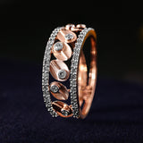 Radiant Rose Wreath Diamond Ring