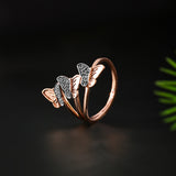 Heavenly Layered Butterfly Diamond Ring