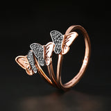 Heavenly Layered Butterfly Diamond Ring