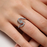 Whimsical Wave Diamond Ring