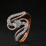 Whimsical Wave Diamond Ring