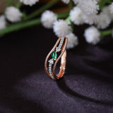 Verdant Whisper Curvy Diamond Ring