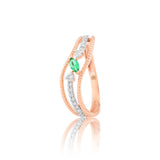 Verdant Whisper Curvy Diamond Ring