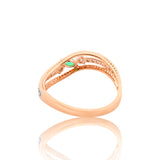 Verdant Whisper Curvy Diamond Ring