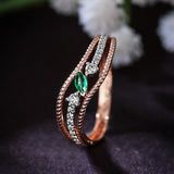 Verdant Whisper Curvy Diamond Ring