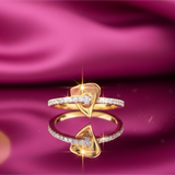 Diamond Apex Crescent Ring