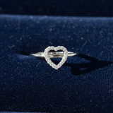 Open Heart Sparkle Diamond Ring